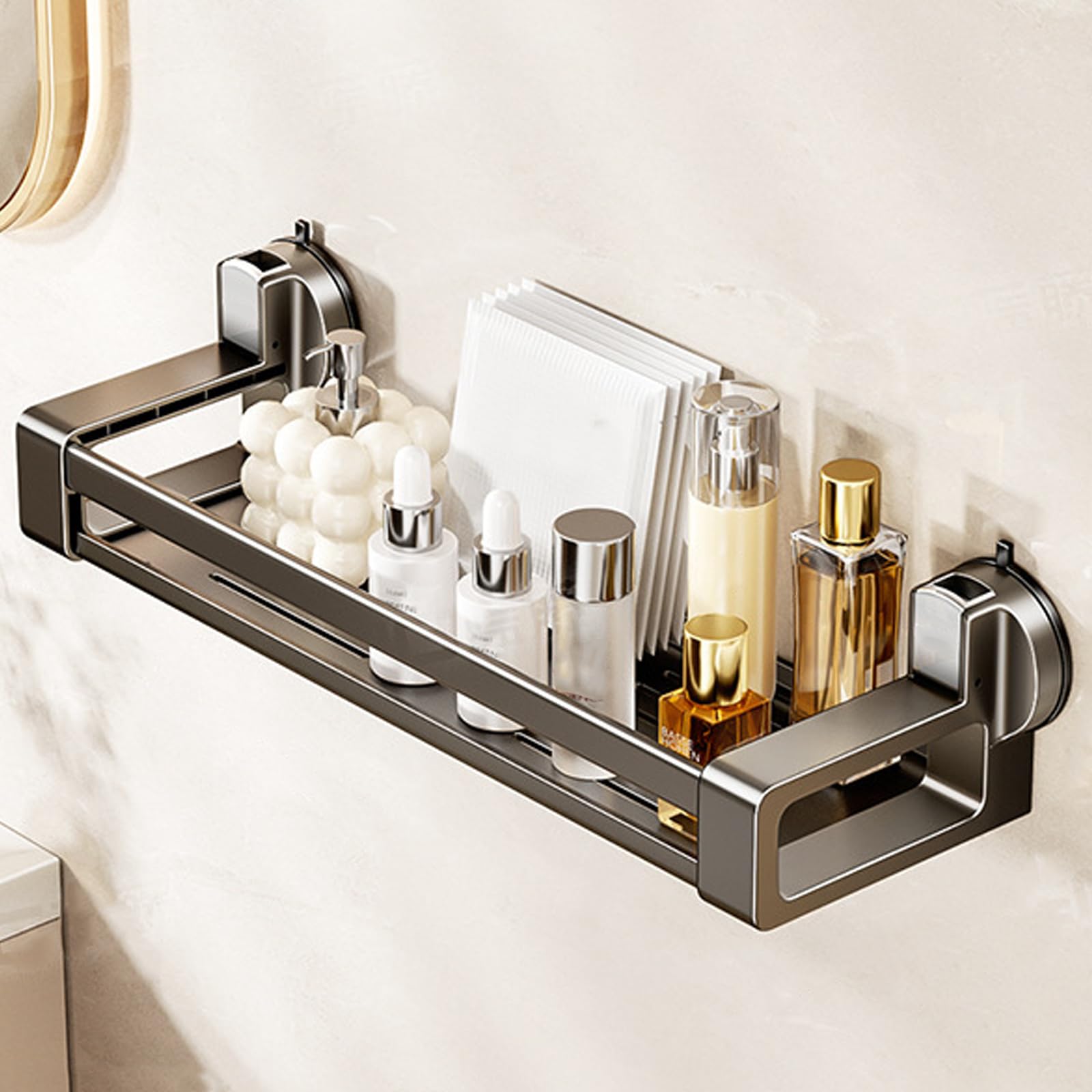 Photo 1 of ONXE Shower Caddy Suction Cup,No Drilling Removable Shower Shelves,Heavy Duty Shower Organizer and Storage with Large Capacity,Rack for Bathroom Accessories Decor (1 Caddy, 12 inch)