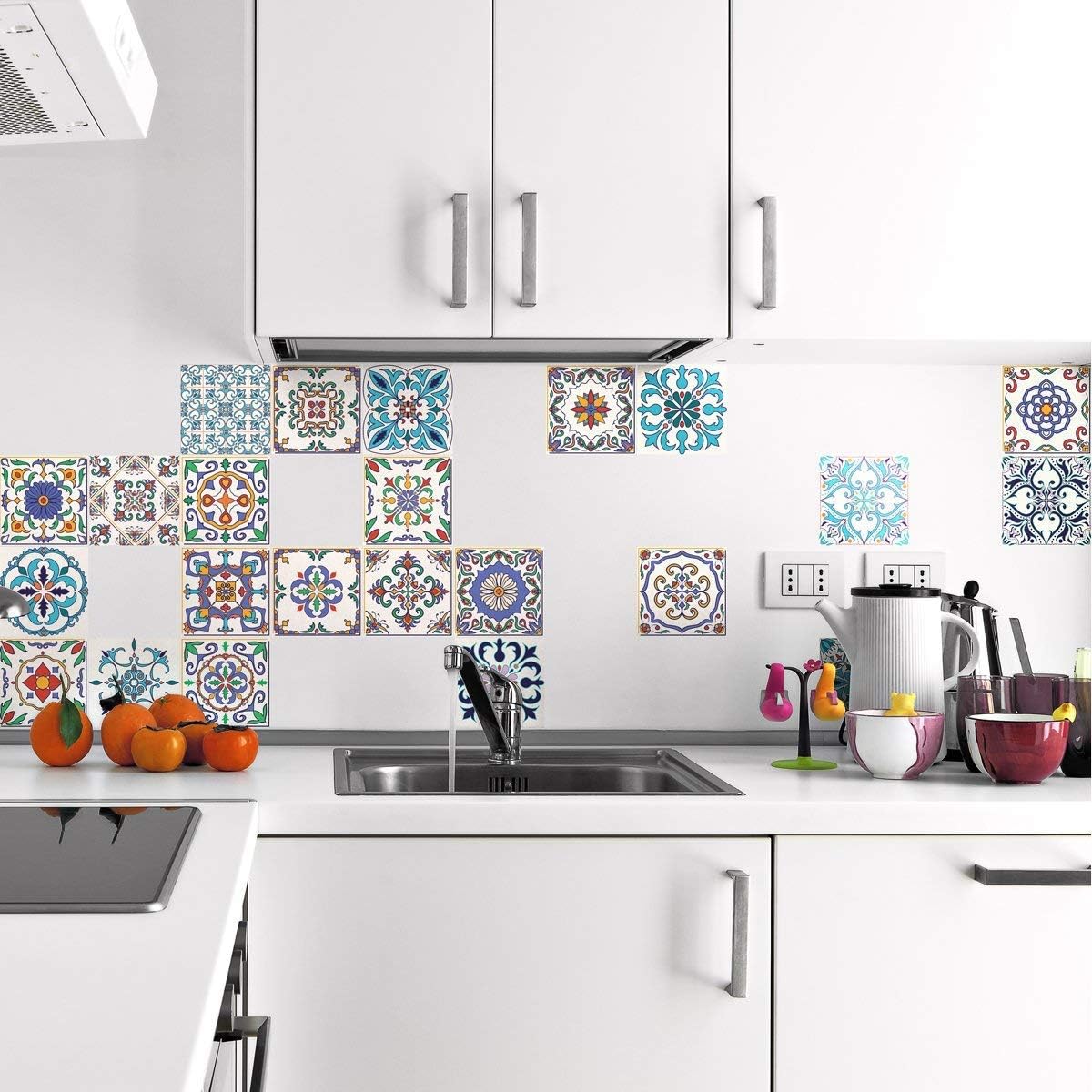 Ambiance Sticker Self-Adhesive Decorative Wall Decal Cement Tile for Bathroom and Kitchen Ornements Contemporain - Image 4