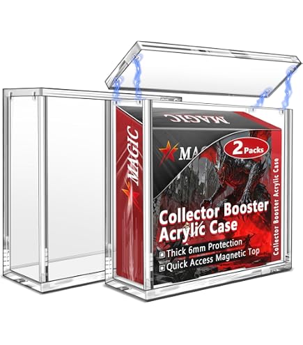mtg case of booster boxes VINJKZQ 2-Pack Collector Box Acrylic Color:Chocolate Brown LAPRAS operative strategy format for The Winged Dragon of