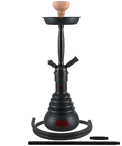 AMY Deluxe Shisha Wasserpfeife 4STARS 410 PSMBK (Schwarz)
