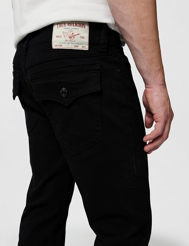 Jean Ricky à Jambe Droite pour Homme, Rince-Corps Noir, 48