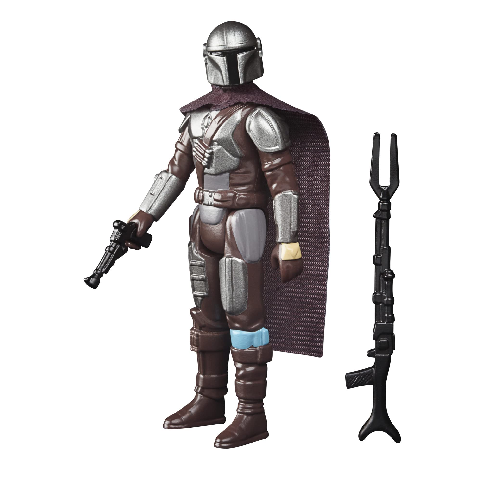 Star Wars Hasbro Retro Collection The Mandalorian (Beskar) Toy 9.5-cm-Scale The Mandalorian Collectible Action Figure, Accessories, Multicolor, F4456