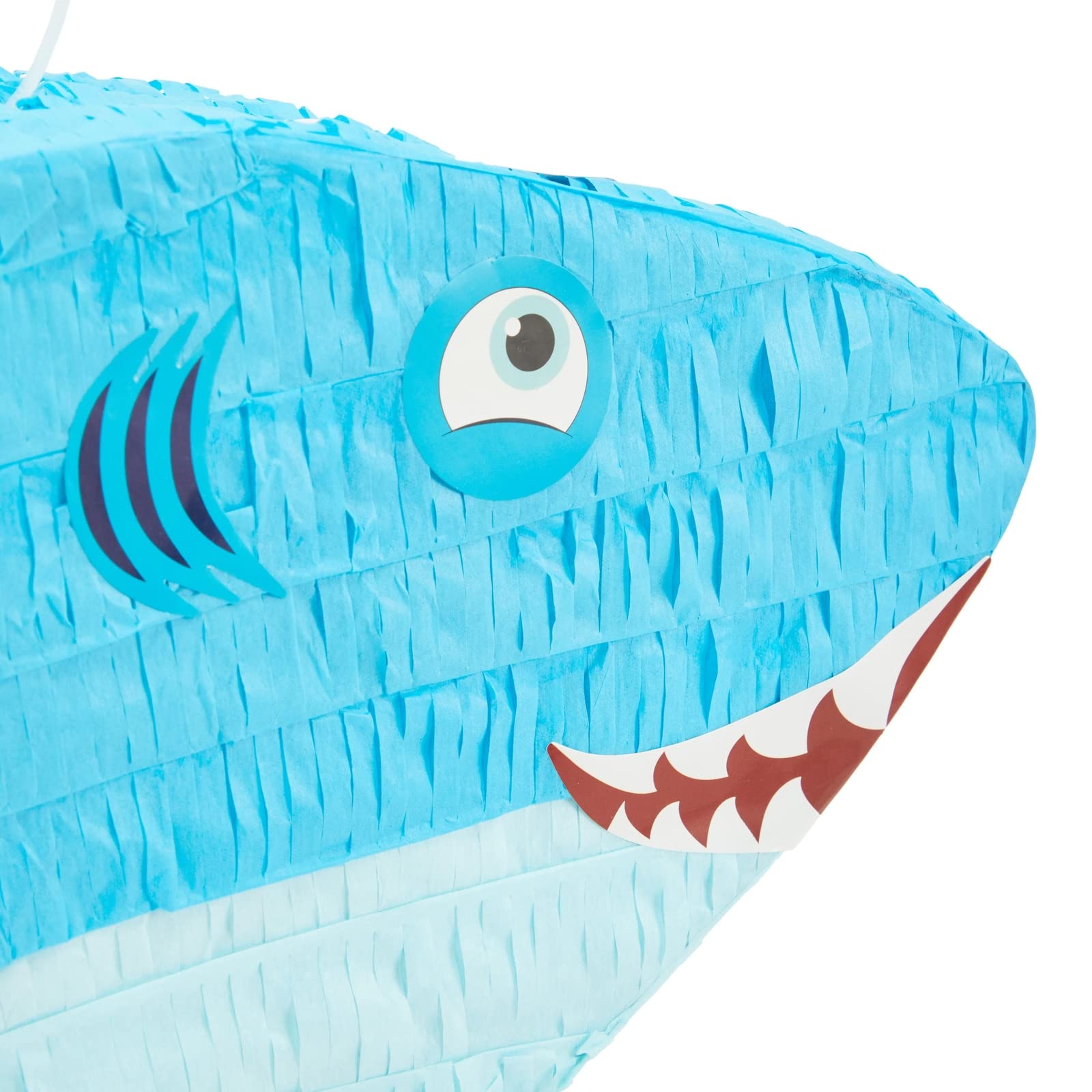 Shark Pinata, Ocean-Themed Fish Pinata, Shark Birthday Decorations, Under the Sea Party Decor (Small, 3.2