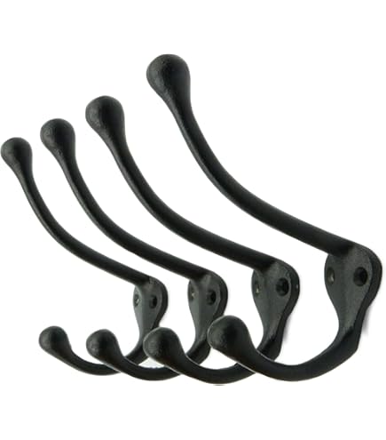 Comfy Hour Vintage Cast Iron Double Key Coat Hooks - Branch Design Wall Hanger