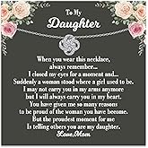 Aelciyue Gifts for Daughter Christmas - Birthday Mothers Valentines Day Wedding Graduation Long Distance Gifts for Daughter from Mom Dad Daughters Adult Necklaces Gift for Stepdaughter Graduates