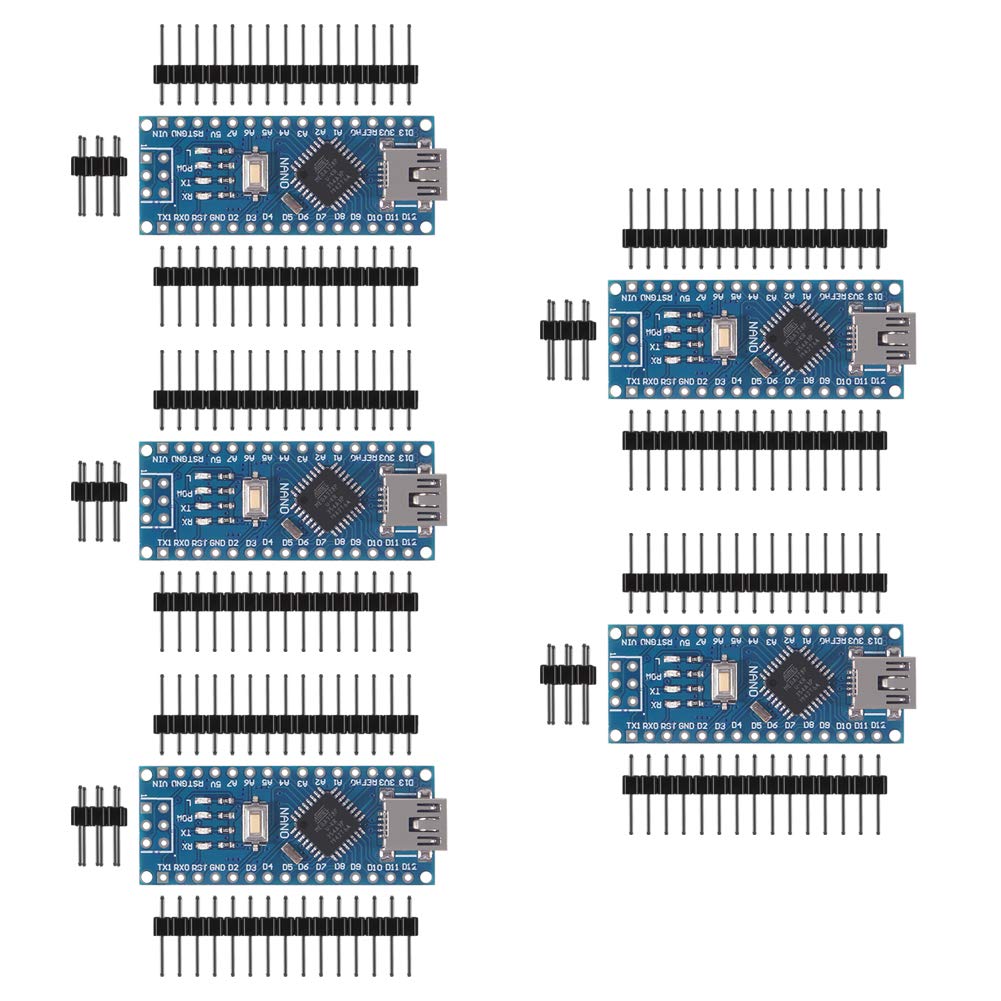 AITRIP 5PCS for Arduino Mini Nano ATmega328P 5V 16M Micro Controller Board Module for ArduinoIDE (5PCS)