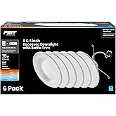 Feit Electric LED Downlight Retrofit Kit with Baffle Trim, 75W Equivalent, 5/6-Inch Dimmable Recessed Light, Adjustable White 2700K–5000K, 90+ CRI, for Living, Bathroom, Dining & Kitchen Room