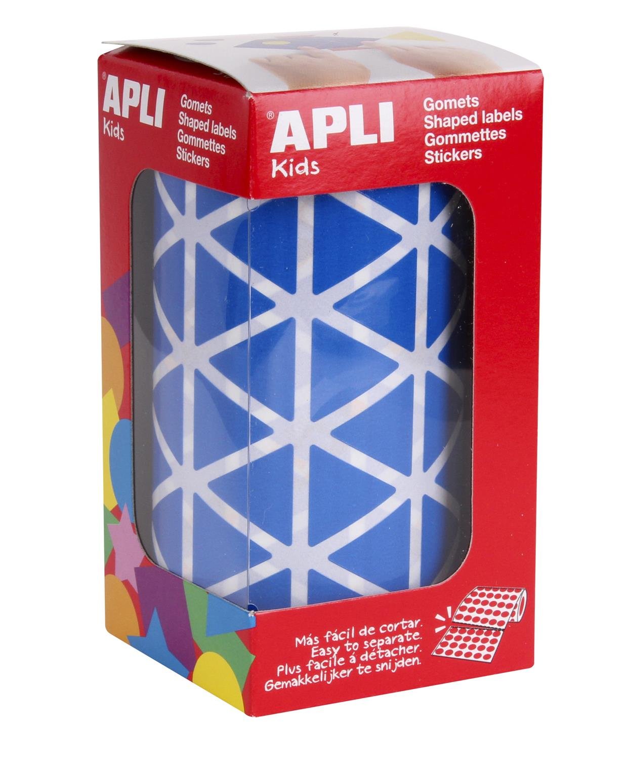 Apli 4868 - Roll gomets triangulars 20.0 blue