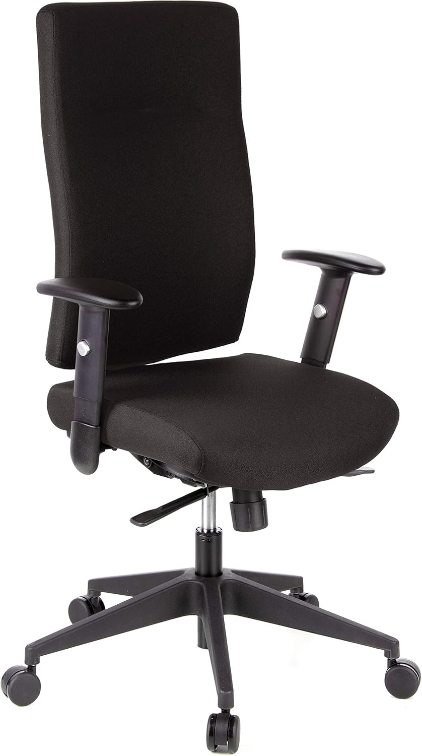hjh OFFICE Executive Chair office chair PRO-TEC 300 robust fabric ergonomic high backrest 3-position lockable synchro mechanism black