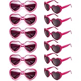 12 Pack Neon Colors Heart Shape Party Favors Sunglasses Unisex Wholesale
