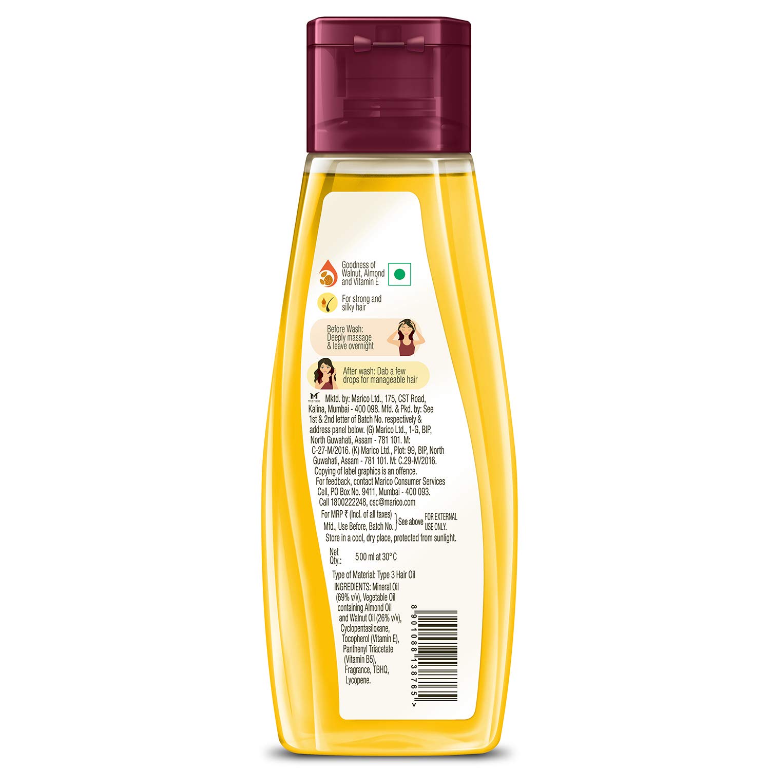 Buy Hair Care Dry Fruit Oil With Walnut And Almond 500 Ml Non