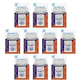 50 Schmetz Chrome Microtex Sewing Machine Needles - Size 80/12 - Box of 10 Cards