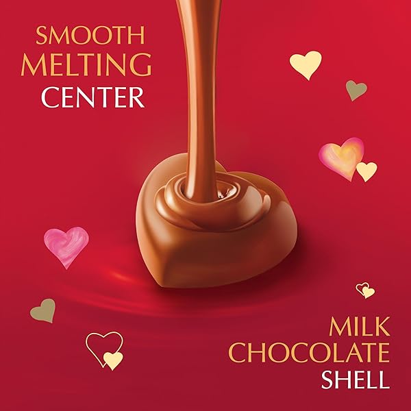 LINDT LINDOR VALENTINE’S MILK CHOCOLATE CANDY TRUFFLES HEART GIFT BOX, 1.5 OZ.