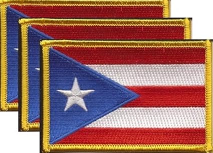 Amazon Com Pack Of 3 Puerto Rico Flag Patches 3 50 X 2 25