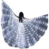 HUASSIYIIA LED Light-Emitting Wings Clothing, Belly Dance Attire, Suitable For Various Festival Performances