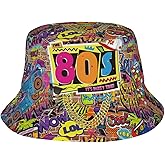 TUSBUIR 80s Style Bucket Hat Fisherman Hat Beach Travel Sun Hat Outdoor Cap for Adults Men Women
