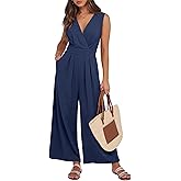 ANRABESS Women Jumpsuits Sleeveless V Neck Elegant Dressy Casual Backless One Piece Pants Romper 2026 Summer Outfits