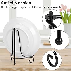 Vivinin 6 Pack Metal Plate and Picture Frame Stands