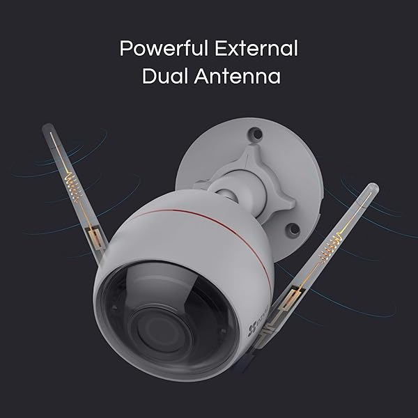 EZVIZ 1080P WLAN IP Kamera IP66 wetterfest Outdoor Sicherheitskamera mit Sirene und Licht Alarm 2 Wege Audio 30 Meter Nachtsicht LAN Port Bewegungsmelder CTQ3W