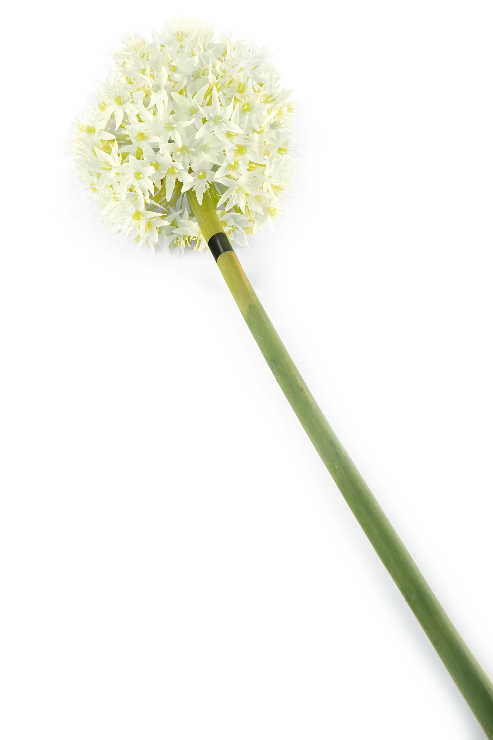 Floral Elegance Artificial 89cm Single Stem White Allium Flower