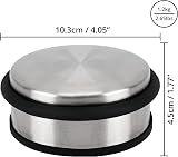 BELLE VOUS 4x Stainless Steel Floor Door Stoppers Heavy Duty Anti Slip 10cm view 2