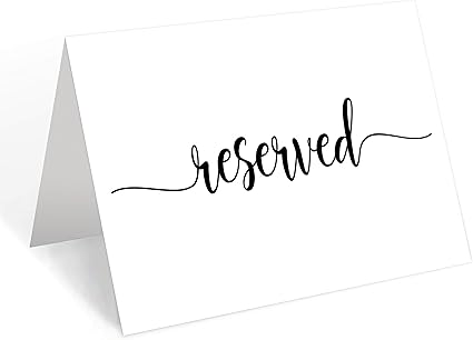 Amazon 321done リザーブサイン テーブルテントカード Lサイズ 4x6インチ 折りたたみ式 結婚式 リハーサルディナー用 ホリデーパーティプレースカード ホワイト 米国製 Pack Of 10 席札 文房具 オフィス用品