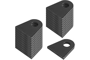 Fanmao 20 Pack Universal Weld-On Tabs, 1-7/8" Height, 1/2" Hole, Steel Shock Mount Tabs, 7/32" Thick