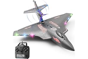 Rumdout 6CH Amphibious RC Plane for Water, Land & Air, Remote Control Airplane Flying Boat Toys,2.4GHz 6-axis Gyro Stabilizer RTF Glider Aircraft Jet (Black)