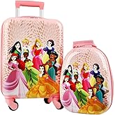 Disney Princess Character Art 2-Pack Backpack and 18" Luggage Set