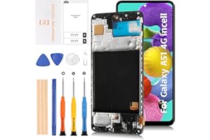 Olivechard Incell A51 4G 2019 A515 LCD Screen Replacement with Frame LCD Display Touch Digitizer Screen Assembly for Samaung Galaxy A51 4G SM-A515F A515U A515W A515K with Repair Tools