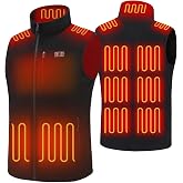 Men and Women Heated Fleece Vest with Battery Pack, 11 Heating Zones | Classic fleece design with insulated comfort, Up to 10-hour runtime, 3 heat settings, Machine washable, Easy care