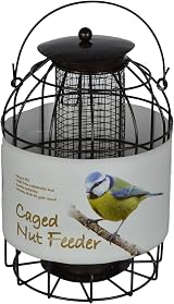 Green Jem Dome Caged Peanut Wild Bird Feeder Squirrel Proof Hammertone view 3