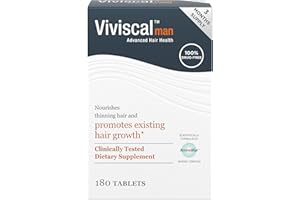 Viviscal Men's Hair Growth Supplements for Thicker Fuller Hair, Clinically Proven Collagen Complex, 180 Tablets 3 Month Supply