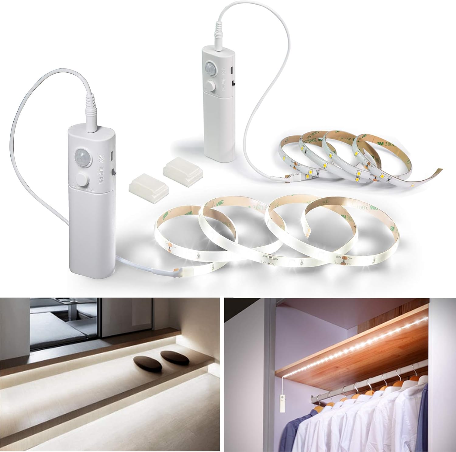 Rechargeable Motion Sensor Light, WOBANE LED Lighting,Closet