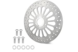 VRASLY 1 Piece 11.5''Front Brake Rotor Disk for Harley Davidson Touring Sportster Dyna and Early Super Glide Softail Great Stainless Steel Brake part for harley davidson Motorcycle Models