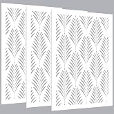 Colingmill 3 Pcs Forest Wall Stencils for Painting 36" x 23", Modern Style | Large Wall Stencil Reusable, Fern Boho Wallpaper for Kitchen, Living Room, Furniture Floors Home DIY Crafts Decor