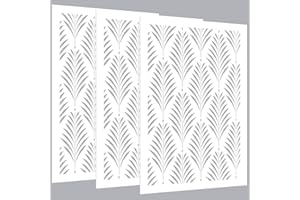 COLINGMILL 3 Pcs Forest Wall Stencils for Painting 36" x 23" Large Wall Stencil Reusable Fern Boho Wallpaper for Kitchen, Room, Furniture Floors Home Decor(Modern Style)