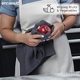 Encasa XO Kitchen Dish Towels Set 4 Cotton 70x45 cm Waffle Flat Loop view 3