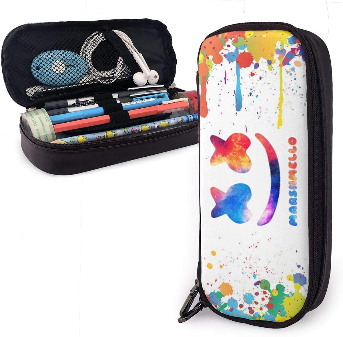 Amazon Co Jp Marshmello マシュメロ ペンケース 文具ケース 文具収納ケース 筆袋 Puレザー 服 ファッション小物