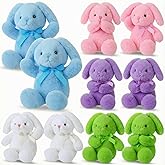 Arrowbash 10 Pcs 13.5 Inch Plush Easter Bunny Stuffed Animal Cute Stuffed Bunny Soft Stuffed Rabbit Plush Toy Kawaii Bunny Stuff for Kids Fluffy Hugging Sleeping Gifts (Pink,Beige,Green,Purple,Blue)