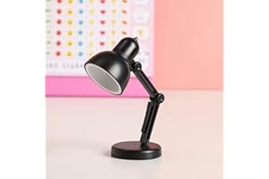 Omeet 2 Pack LED Mini Table Lamp Fold-able Night Reading Book Lamps for Home Room Computer Night Lights Eye Protections, for Night Study Travel Portable - LD02 Black