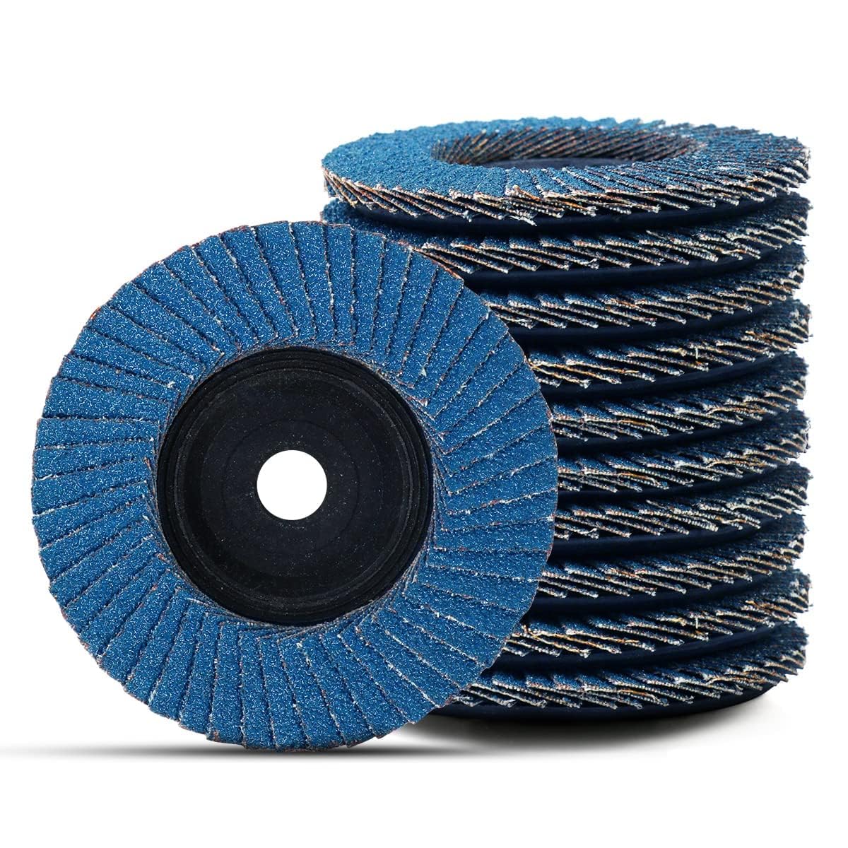 Photo 1 of 10 Pc 3-inch Shaft 3/8 Grinding Flap Disc 80 Grit?Zirconia Abrasive?efficient Grinding?wear-Resistant and Durable? Angle Grinder Sanding Disc for Metal, Wood, Stainless Steel Finishing