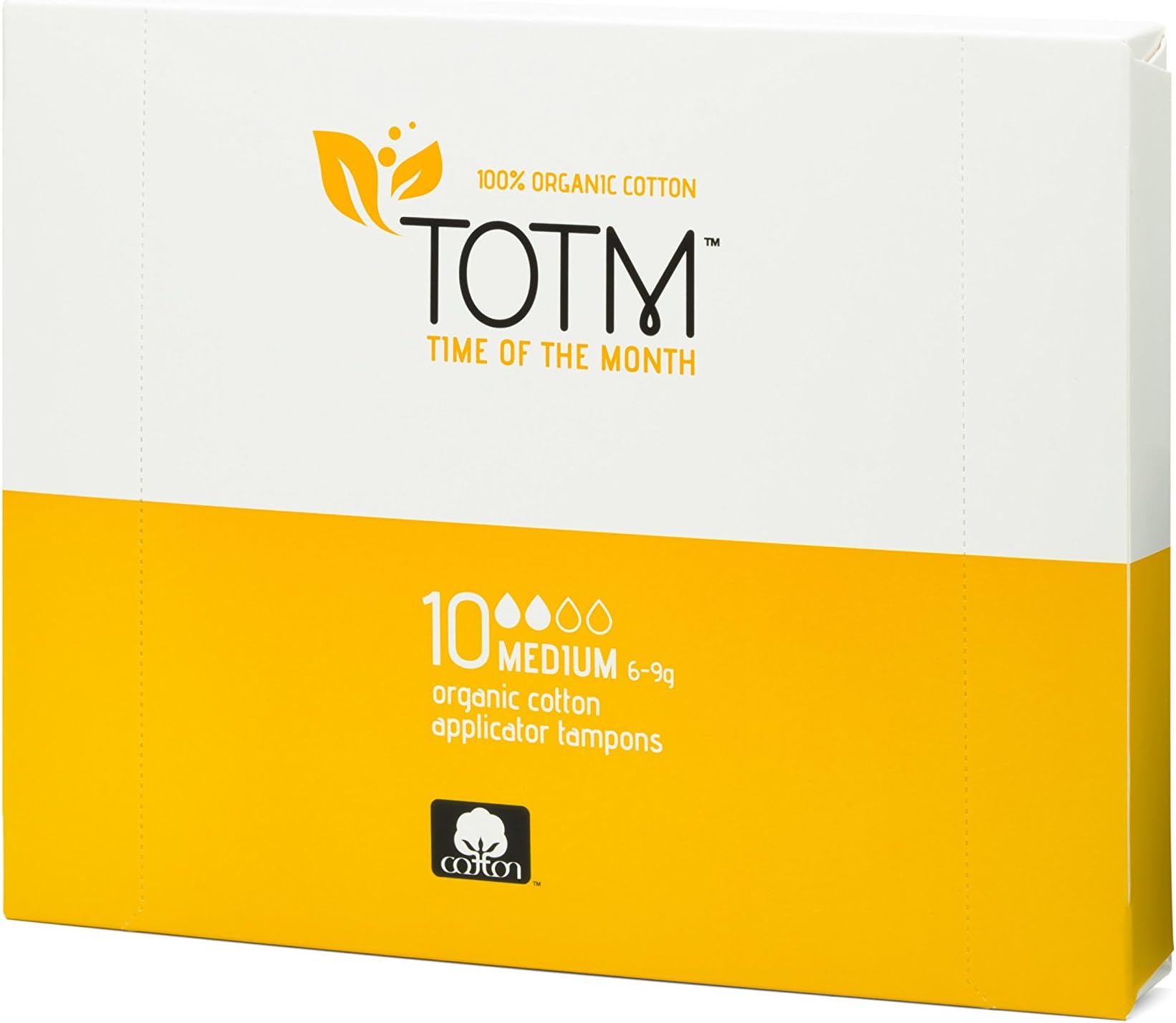 TOTM 100% Organic Applicator Tampons (Medium) x 10