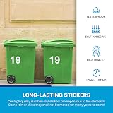 Rubigo 3 x Bin Numbers for Wheelie Bins 0-99 A-D 17.5cm Weatherproof Vinyl view 7