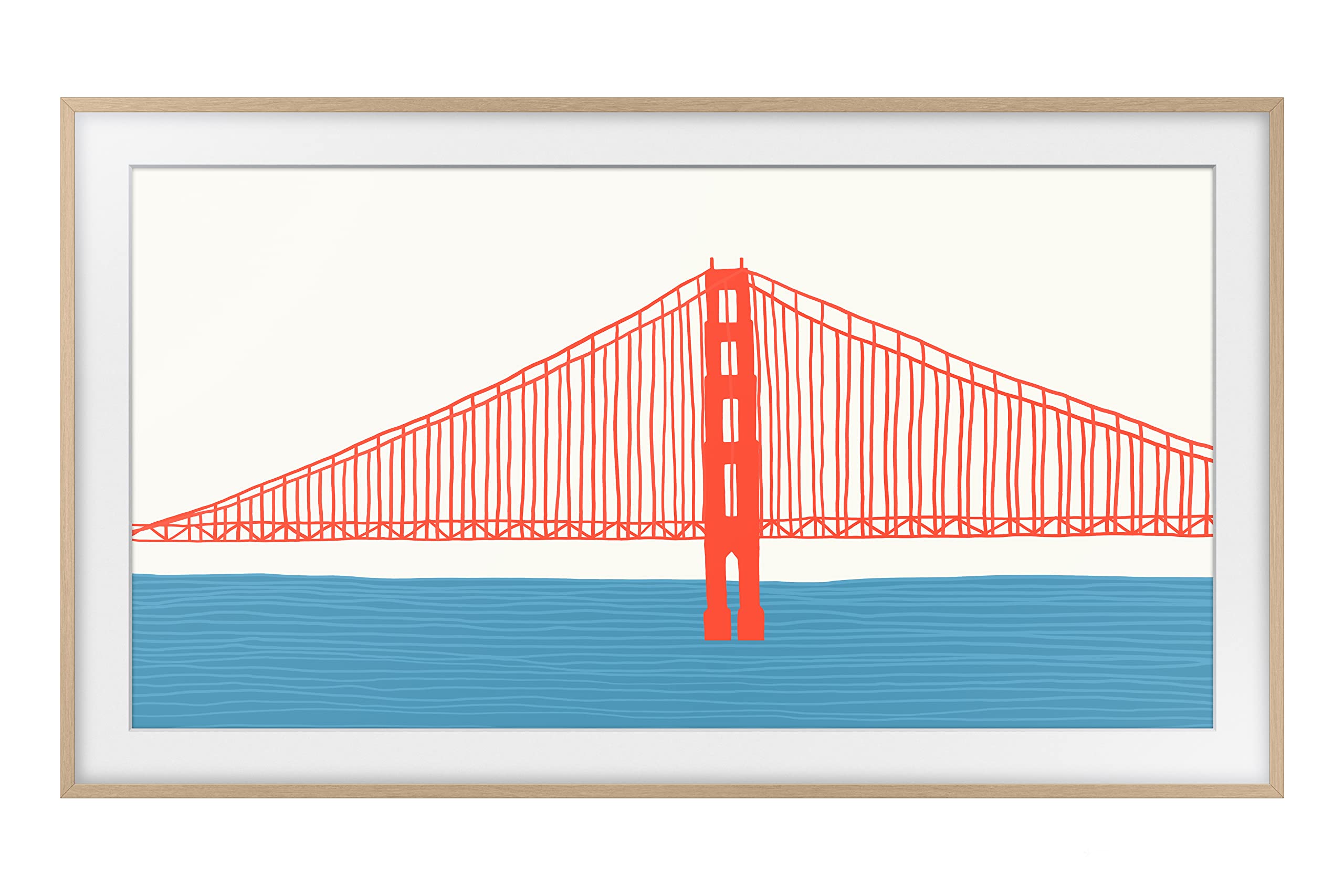 Samsung 50-inch The Frame Customizable Bezel, Modern Teak (VG-SCFA50TKBZA, 2021 Model)