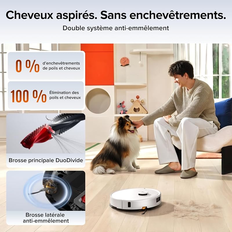 Qrevo 2 Pro Set Aspirateur Robot Laveur avec Station, 25 000 Pa