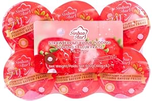 Sinbao Star Strawberry Pudding, Pack of 6, 600g