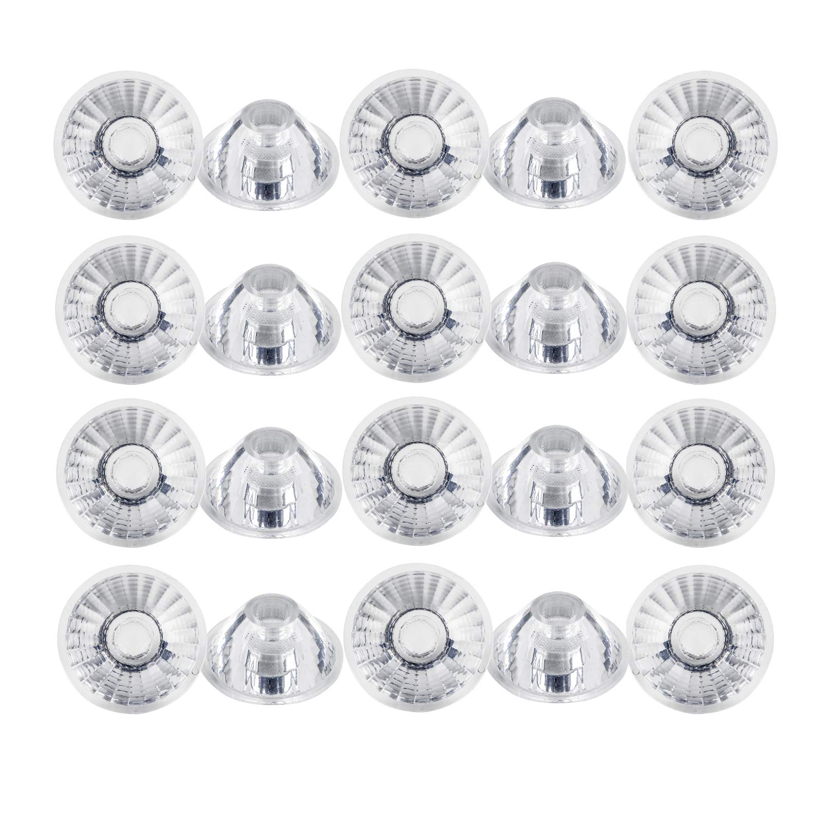 Acrylic Lens, Focusing Lens for Led Beads, Chip, Lamp Bulb, 25 Degree Φ35mm (Pack of 20) Without Bracket