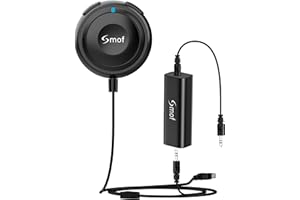 Bluetooth Car Adapter, 3.5mm Aux Bluetooth Adapter for Car/Home Stereo/Speakers, Blue-Tooth Audio Receiver with Ground Loop N