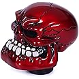 Bashineng Skull Shift Knob Transmissions Gear Shifter Stick Handle Shifting Lever Fit Most Manual Automatic Cars Truck SUV (Red)